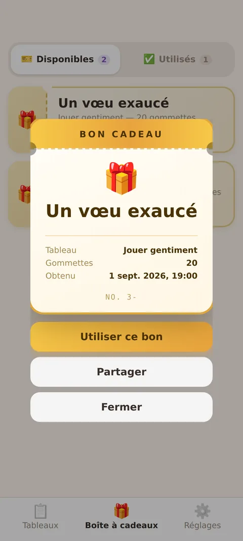 UNE BOÎTE À CADEAUX QUI TIENT PAROLE