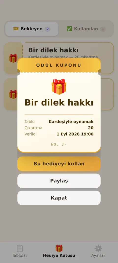 SÖZÜ TUTAN HEDİYE KUTUSU